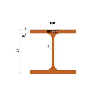 Constructiebalk | HE100A | op maat