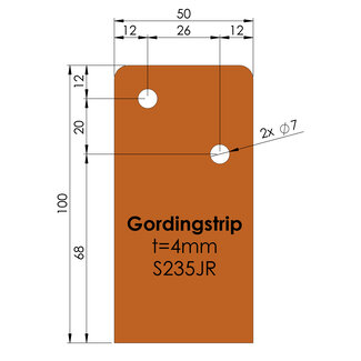 Gordingstrip | 100x50x4