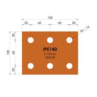 Kopplaat | IPE 140