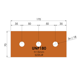 Kopplaat | UNP 180