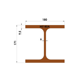 Constructiebalk | HE180A | op maat