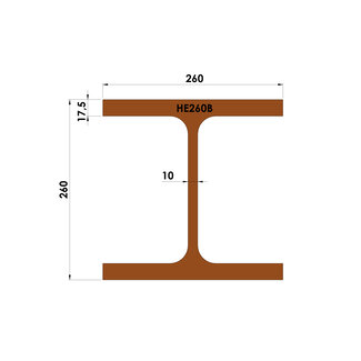 Constructiebalk | HEB 260 | op maat