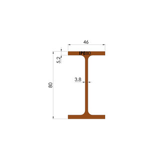 Constructiebalk | IPE80 | op maat