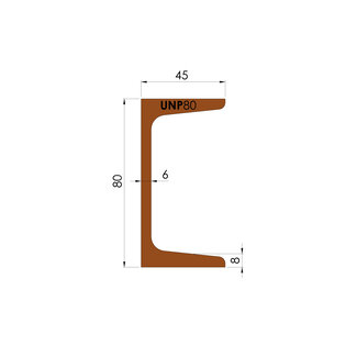 Constructiebalk | UNP 80 | op maat