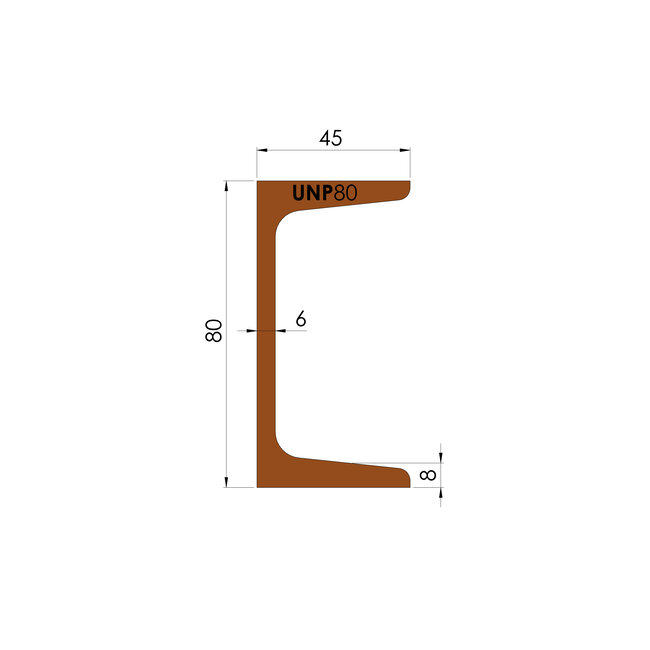 Constructiebalk | UNP 80