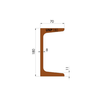 Constructiebalk | UNP180 | op maat