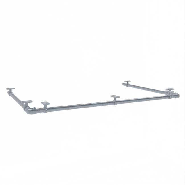 Gordijnroede Ede | U-vorm | Steigerbuis staal