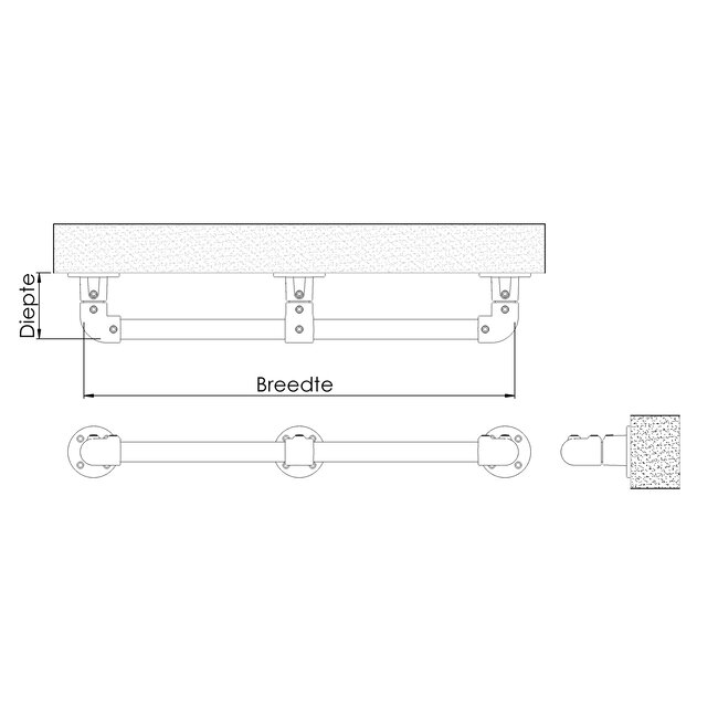 Trapleuning Rhenen - lang | steigerbuis staal