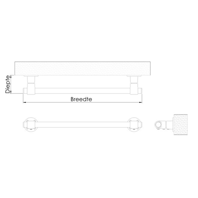Trapleuning Sneek - kort | steigerbuis staal