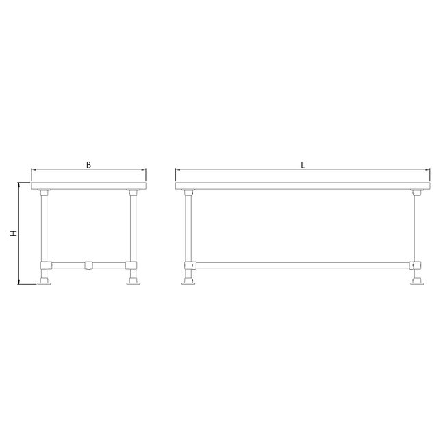 Tafel Nijmegen | steigerbuis staal