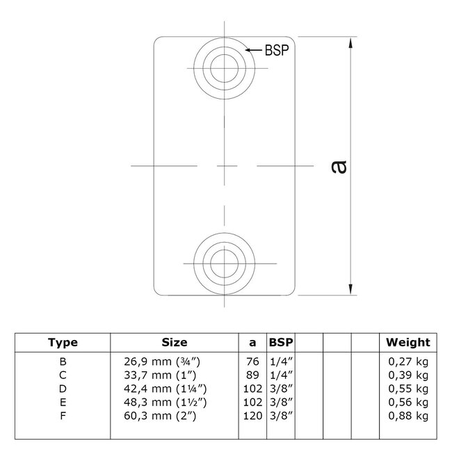 Steigerbuis koppeling koppelstuk | Ø26.9 mm