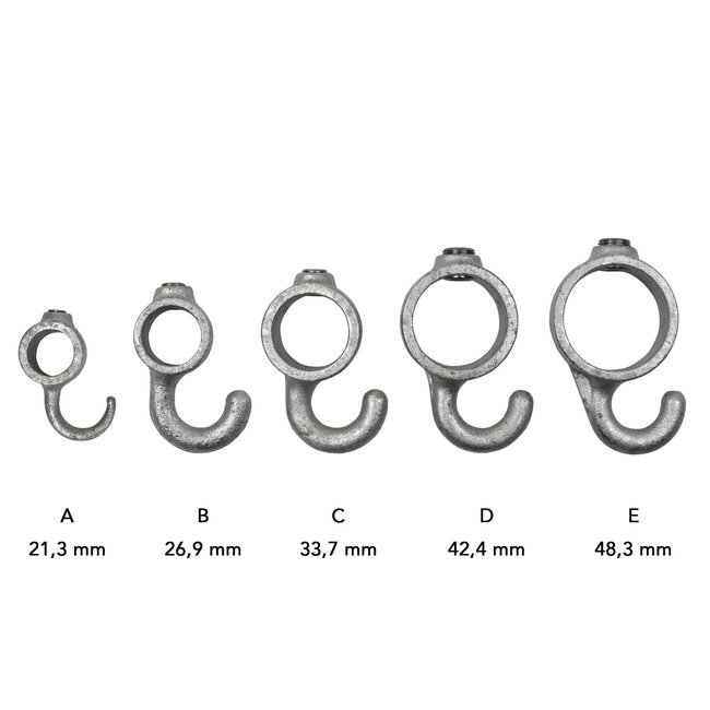 Steigerbuis koppeling kapstokhaak verzinkt | Ø48.3 mm