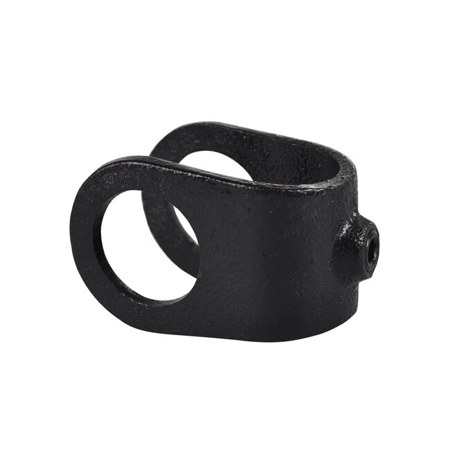 Steigerbuis koppeling open kruisstuk zwart | Ø26.9 mm