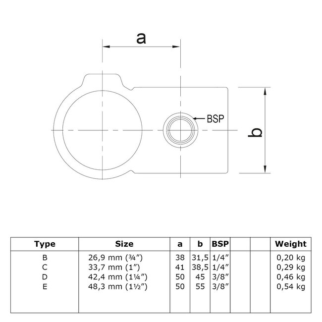 Steigerbuis koppeling 90° kruisstuk zwart | Ø26.9 mm