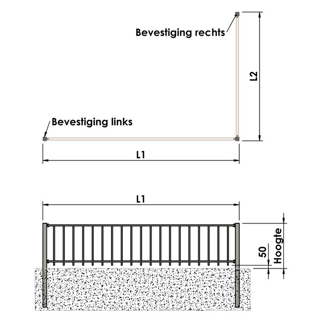 Hekwerk Delft | L-vorm