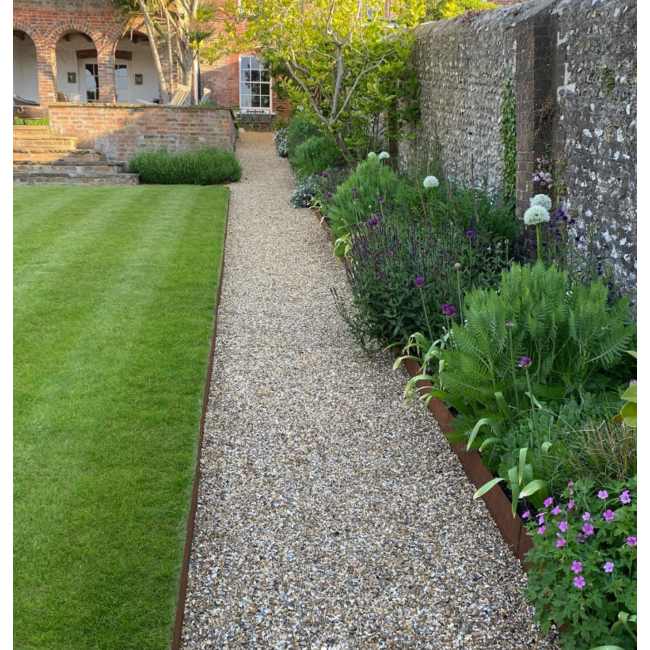 Cortenstaal borderrand 35 cm - 2 mm dik - op maat