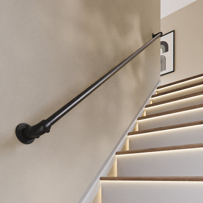 Trapleuning Rhenen - kort | steigerbuis staal