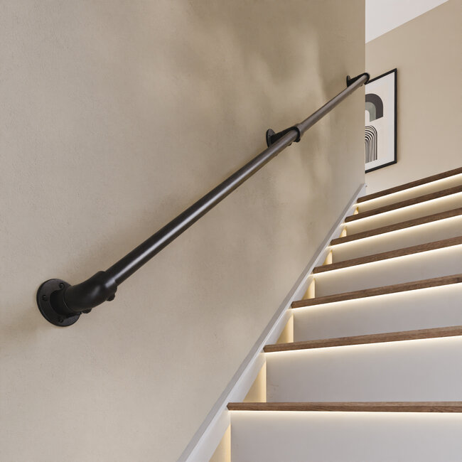 Trapleuning Rhenen - lang | steigerbuis staal