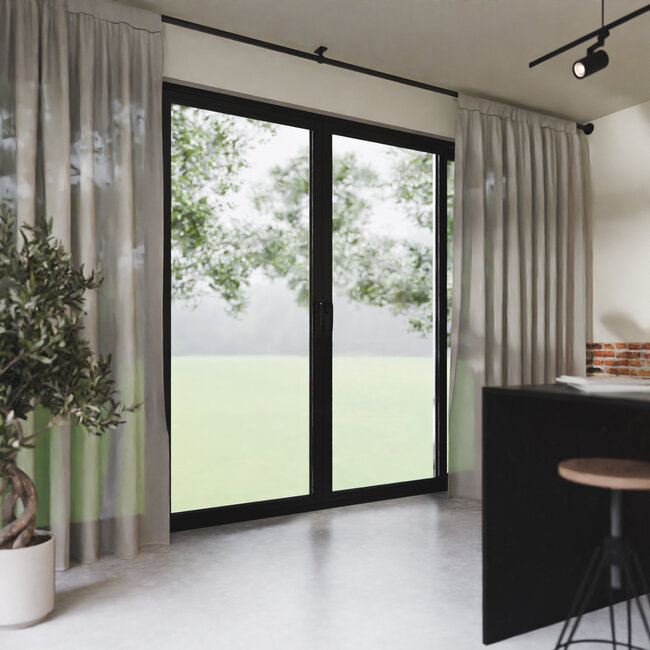 Gordijnroede Zandvoort | U-vorm | Steigerbuis staal