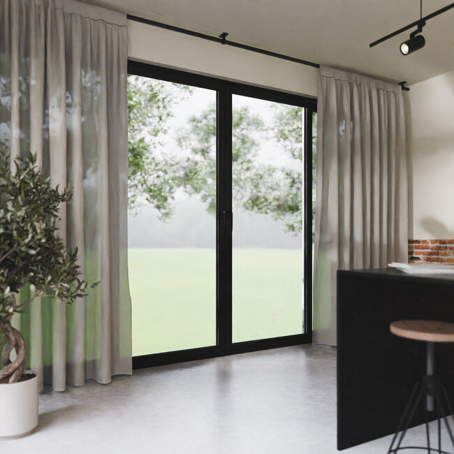 Gordijnroede Ede | U-vorm | Steigerbuis staal