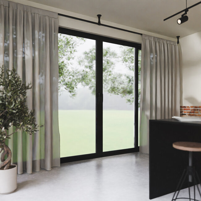 Gordijnroede Gouda | L-vorm | Steigerbuis staal