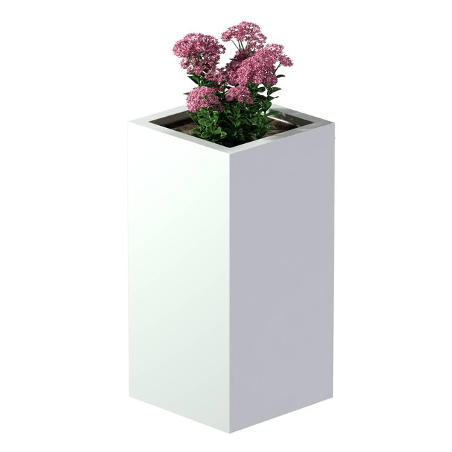 Stalen plantenbak gepoedercoat vierkant 40x40x80 cm