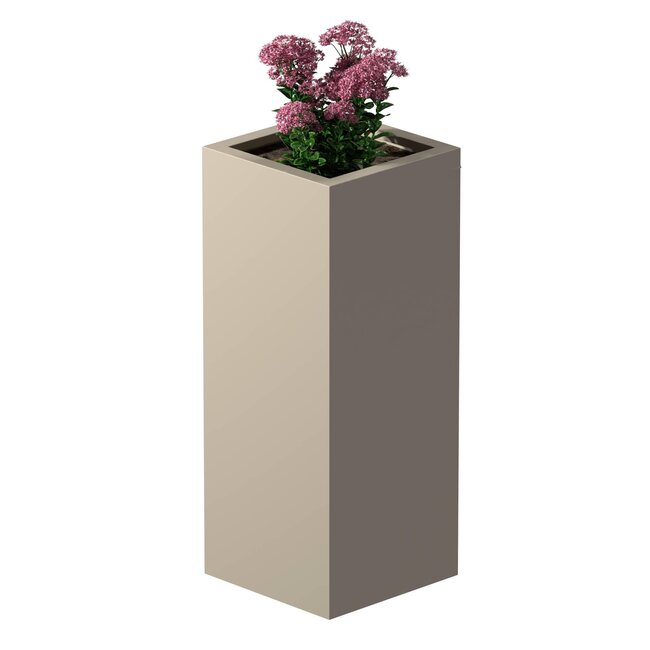 Stalen plantenbak gepoedercoat vierkant 40x40x100 cm