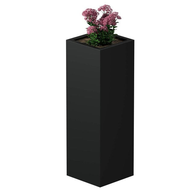 Stalen plantenbak gepoedercoat vierkant 40x40x120 cm
