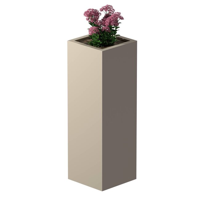Stalen plantenbak gepoedercoat vierkant 40x40x120 cm