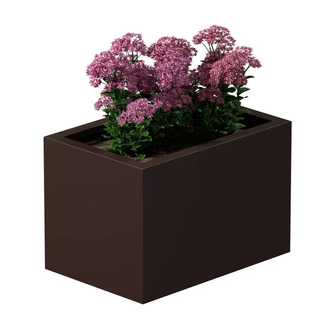 Stalen plantenbak gepoedercoat rechthoek 40x60x40 cm