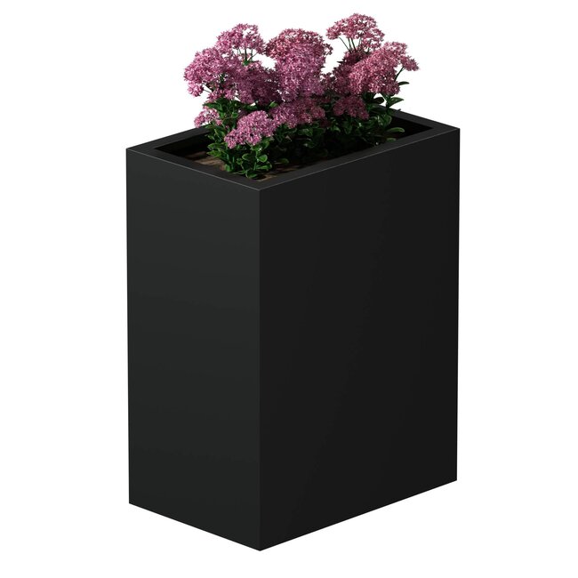 Stalen plantenbak gepoedercoat rechthoek 40x60x80 cm