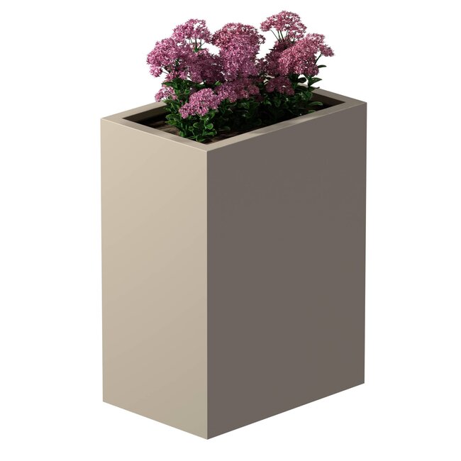 Stalen plantenbak gepoedercoat rechthoek 40x60x80 cm