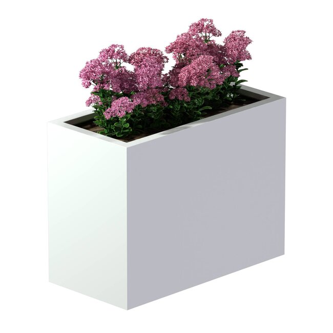 Stalen plantenbak gepoedercoat rechthoek 40x80x60 cm