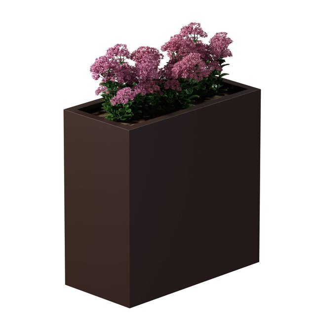 Stalen plantenbak gepoedercoat rechthoek 40x80x80 cm