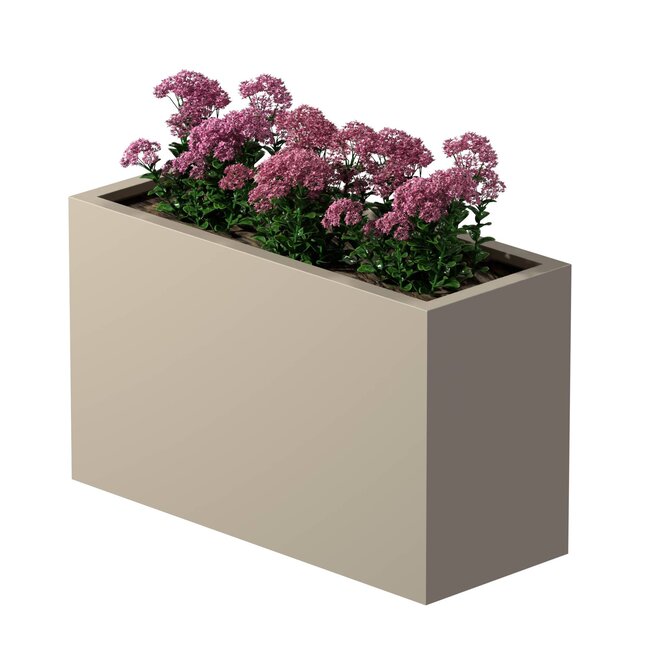 Stalen plantenbak gepoedercoat rechthoek 40x100x60 cm
