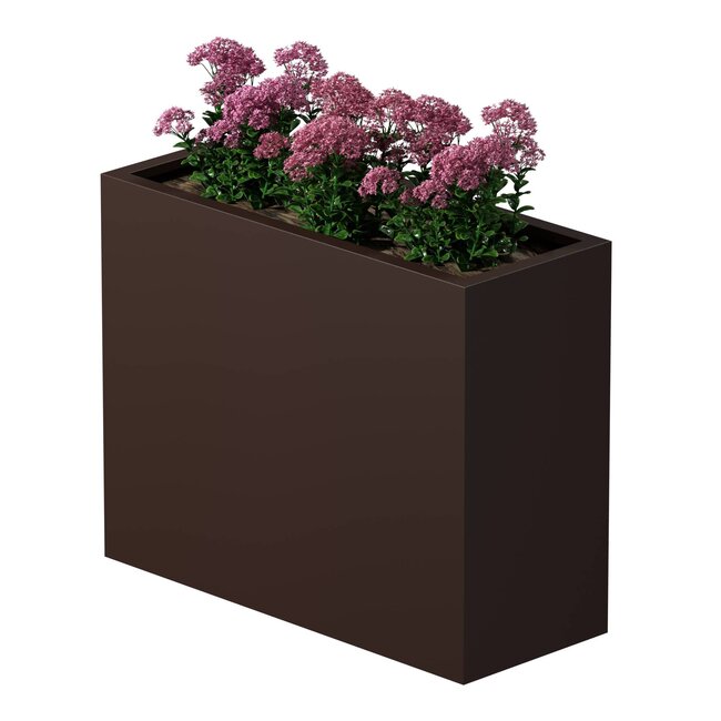 Stalen plantenbak gepoedercoat rechthoek 40x100x80 cm