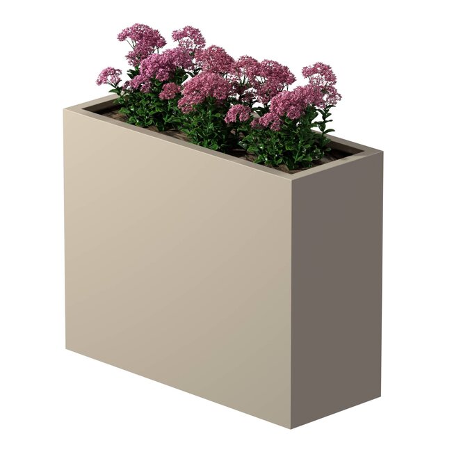 Stalen plantenbak gepoedercoat rechthoek 40x100x80 cm