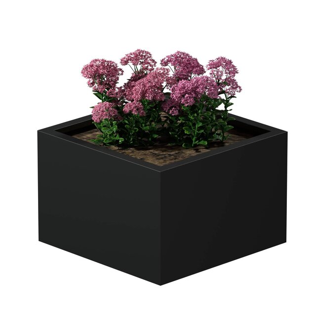 Stalen plantenbak gepoedercoat vierkant 60x60x40 cm