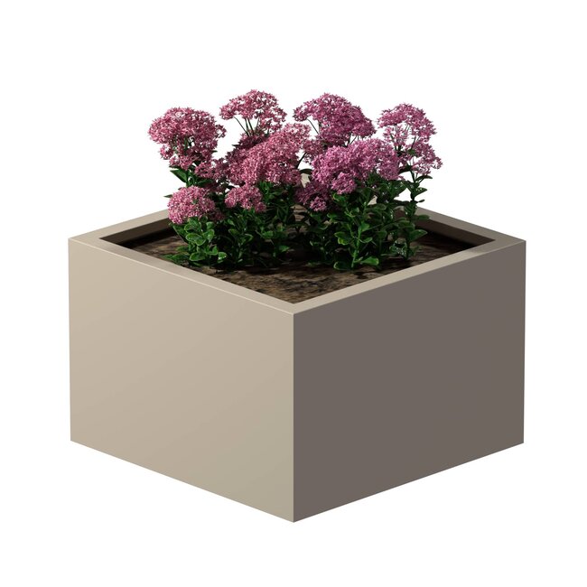 Stalen plantenbak gepoedercoat vierkant 60x60x40 cm