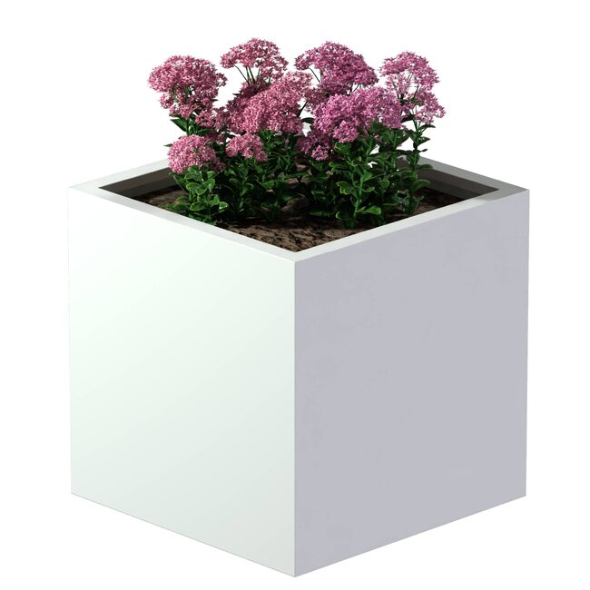 Stalen plantenbak gepoedercoat vierkant 60x60x60 cm