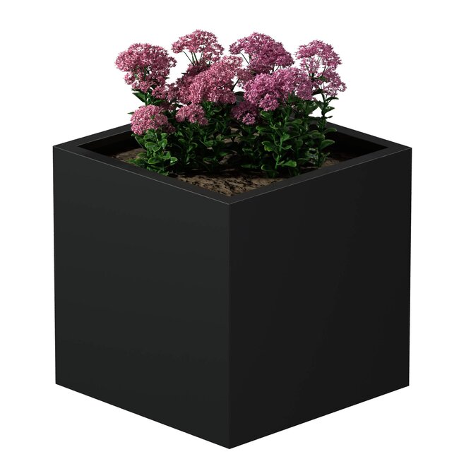 Stalen plantenbak gepoedercoat vierkant 60x60x60 cm