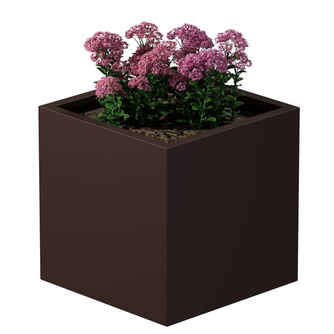Stalen plantenbak gepoedercoat vierkant 60x60x60 cm