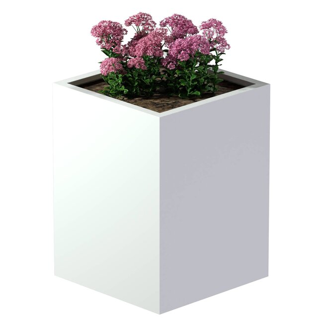 Stalen plantenbak gepoedercoat vierkant 60x60x80 cm