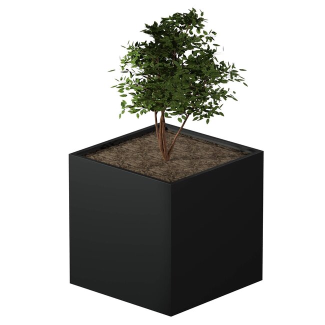 Stalen plantenbak gepoedercoat vierkant 120x120x120 cm