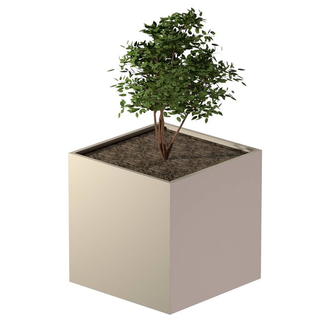 Stalen plantenbak gepoedercoat vierkant 120x120x120 cm