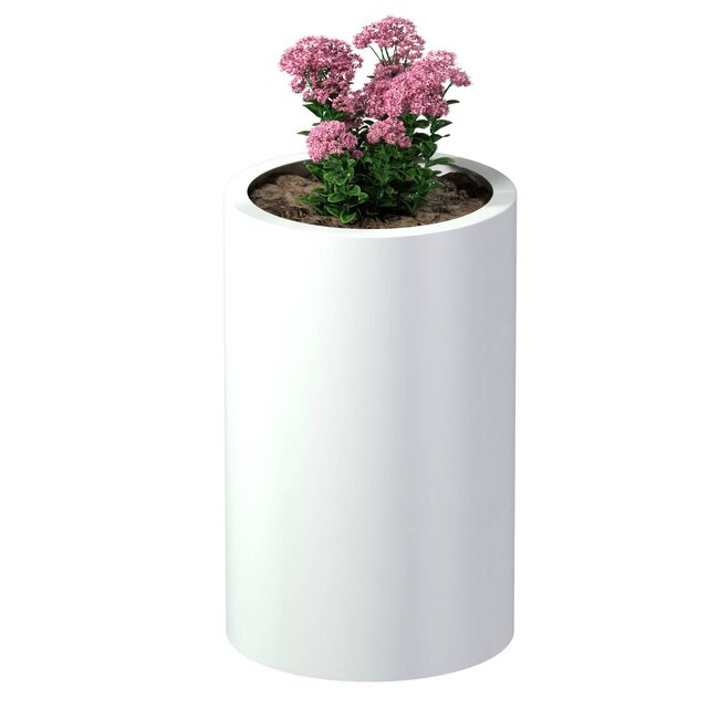 Stalen plantenbak rond gepoedercoat | Ø 50x80 cm