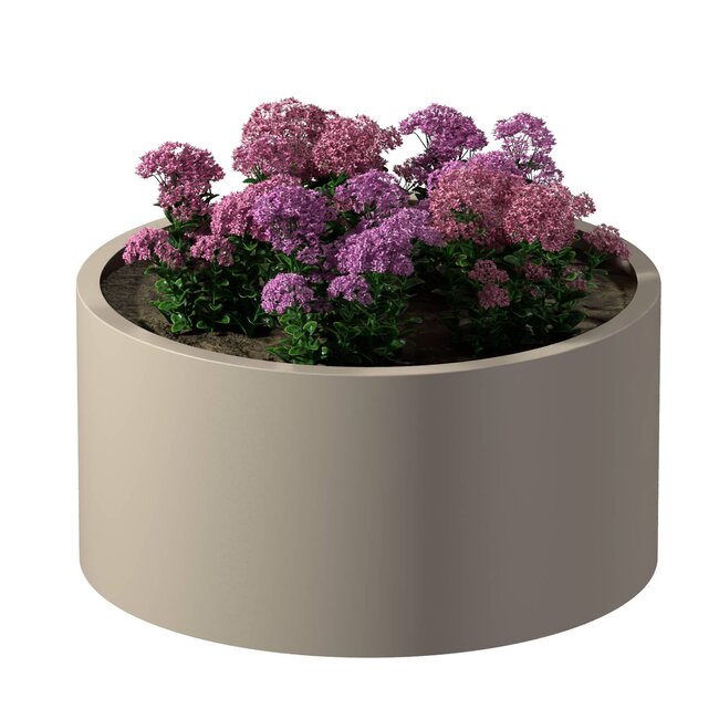 Stalen plantenbak rond gepoedercoat | Ø 100x50 cm