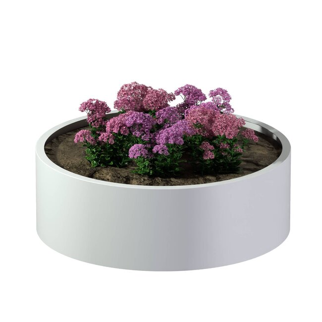Stalen plantenbak rond gepoedercoat | Ø 120x40 cm