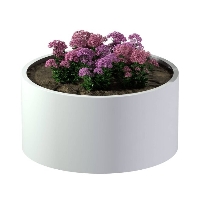 Stalen plantenbak rond gepoedercoat | Ø 120x60 cm