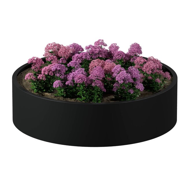 Stalen plantenbak rond gepoedercoat | Ø 150x40 cm